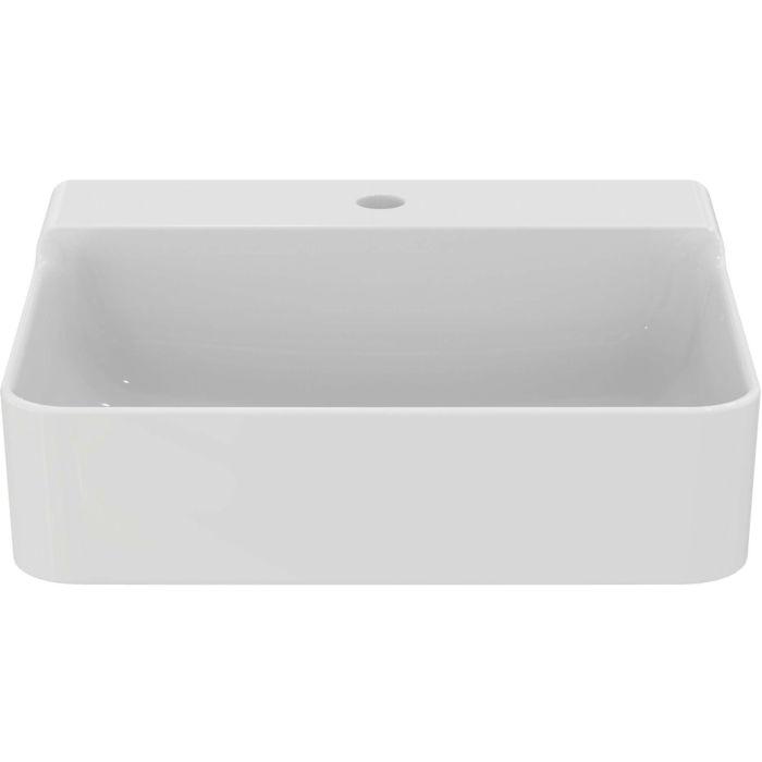 Ideal Standard Conca Waschtisch T381501 Mit Hahnloch, Ohne ÜBerlauf, Geschliffen, 500 X 450 X 145 Mm, Weiß