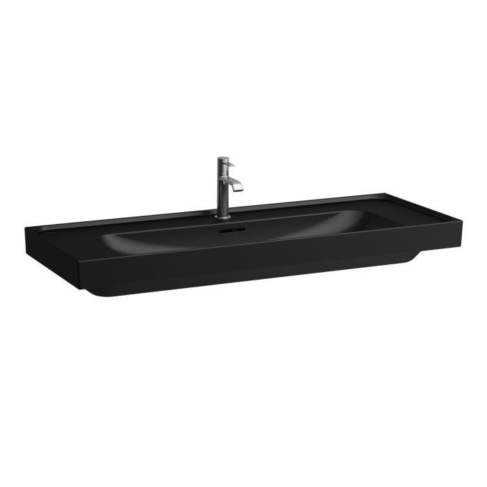 Laufen Meda Waschtisch H8141117161081 120X46Cm, UnterbaufäHig, Mit ÜBerlauf, 3 HahnlöCher, Schwarz Matt