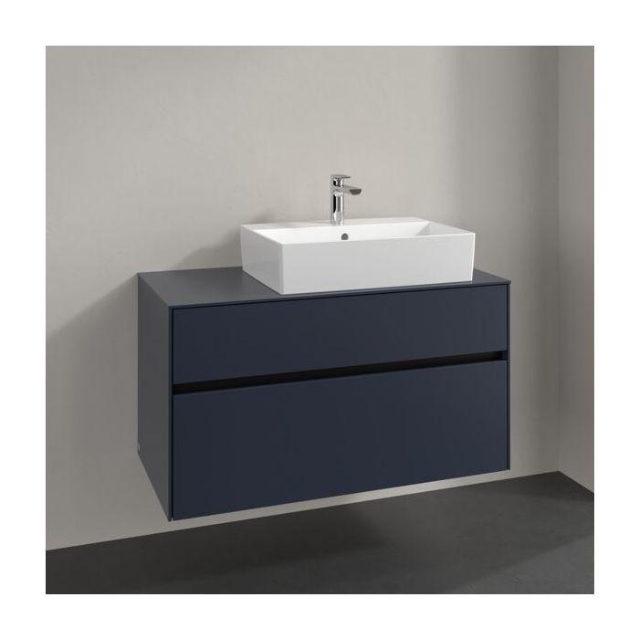 Villeroy Und Boch Collaro Waschtischunterschrank C127B0VQ 100X54,8X50Cm, Waschtisch Rechts, Led-Beleuchtung 7,3 W, Marine Blue