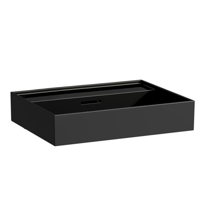 Laufen Kartell Aufsatzwaschtisch H8163330001091, 60X46Cm, Schwarz, Ohne Hahnloch, Saphirkeramik