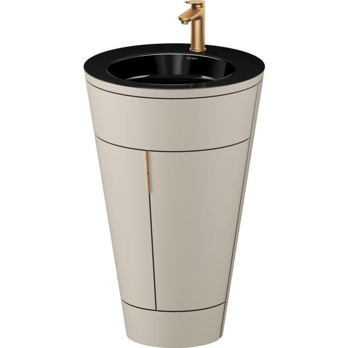 Duravit Starck 1,C-Bonded Set S19515O04600010 Griff Bronze, Keramik Schwarz Matt, Innenbeleuchtung, Bodenstehend, Taupe Seidenmatt, 864 X 560 X 605 Mm
