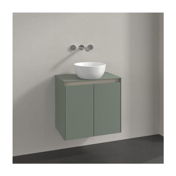 Villeroy Und Boch Collaro Waschtischunterschrank C15000AF 60X54,8X38Cm, Waschtisch Mittig, Soft Green