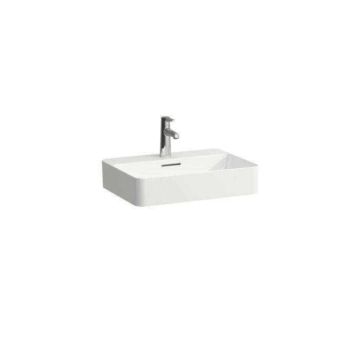 Laufen Val Waschtisch-Schale H8122847571081 55X40Cm, Weiß Matt, Mit ÜBerlauf, 3 HahnlöCher