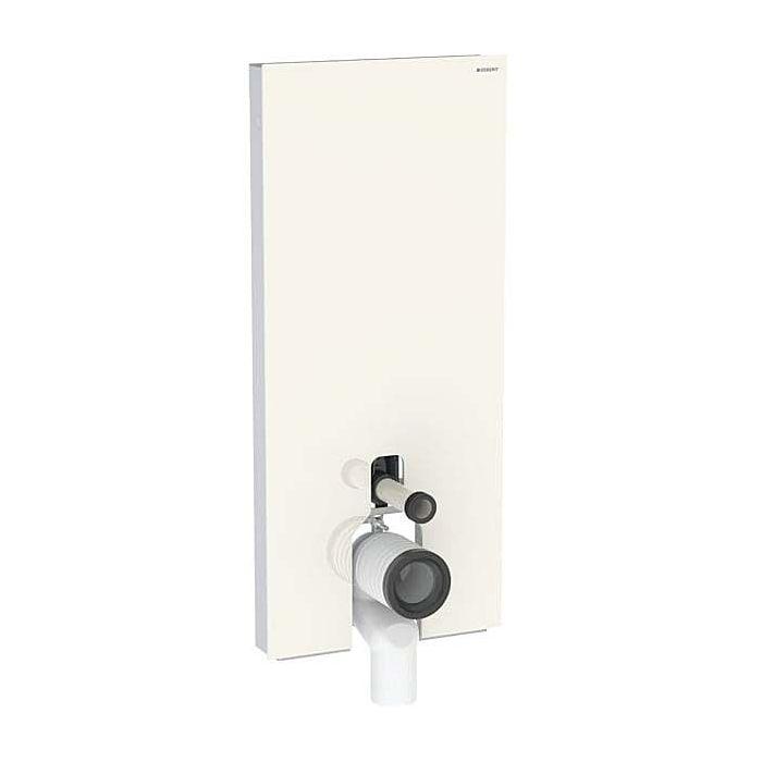 Geberit Monolith Stand-WC-Modul 131033JL5 Bauhöhe 114cm, Front Glas sand-grau, Seite aluminium