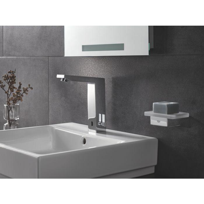 Grohe Eurocube E Waschtischarmatur 36440000 Chrom, Mit Mischung, Temperaturbegrenzer