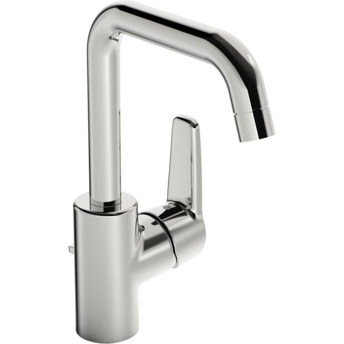 Hansa Waschtischarmatur Hansapolo 51552293 Chrom, Mit Ablaufgarnitur, Seitlich Bedient