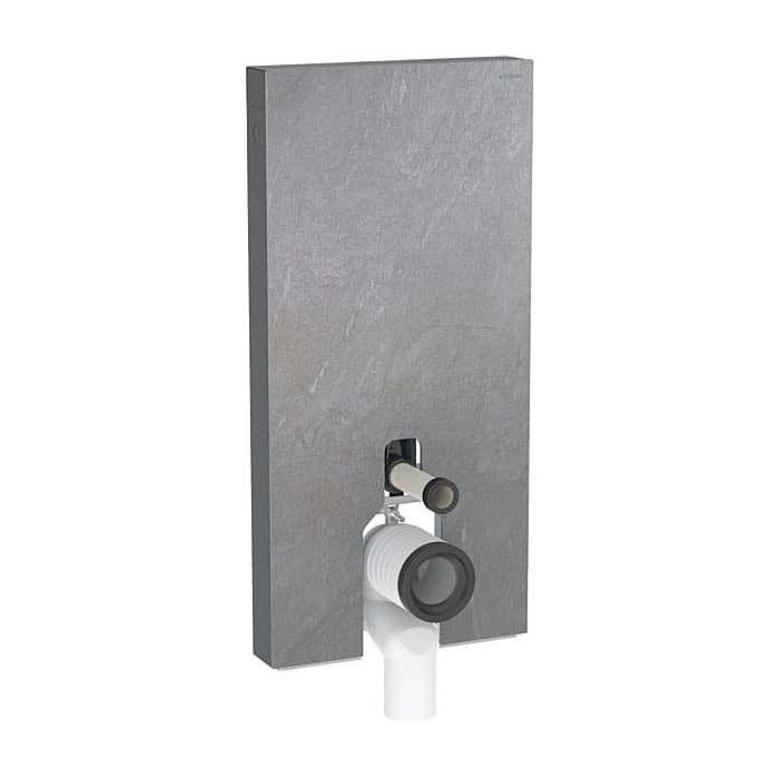 Geberit Monolith Stand-WC-Modul 131003005 Bauhöhe 101cm, Front schieferoptik, Seite aluminium schwarzchrom