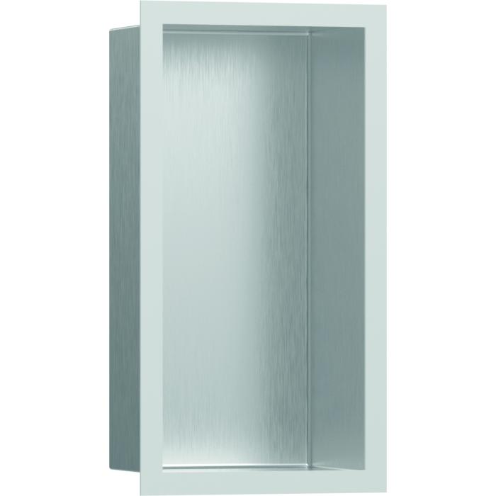 Hansgrohe Xtrastoris Wandnische 56094700 30X15X10Cm, Mit Designrahmen, Edelstahl GebüRstet, Mattweiß