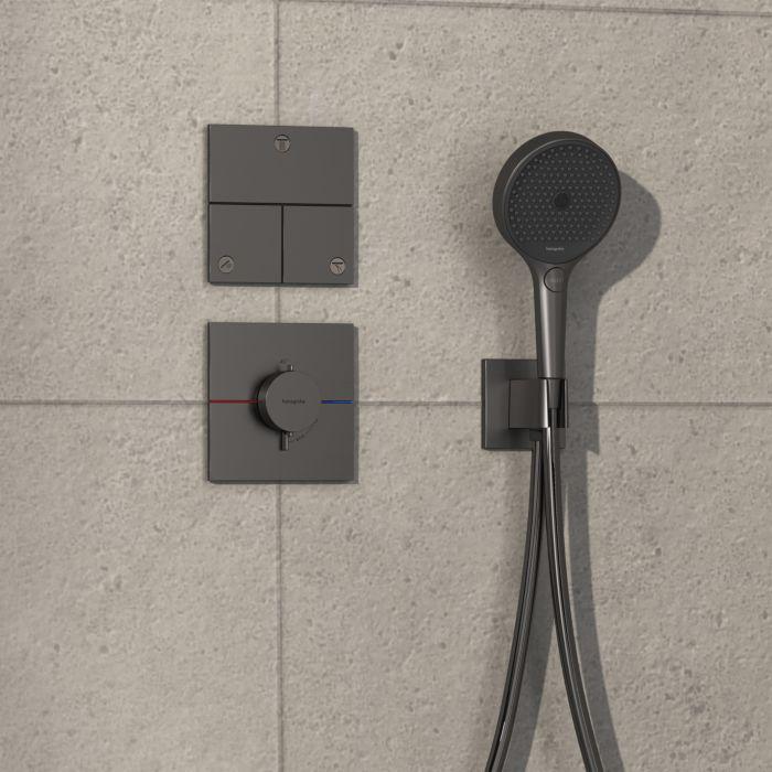 Hansgrohe Showerselect Comfort E Ventil 15573340 Up, FüR 3 Verbraucher, Brushed Black Chrome