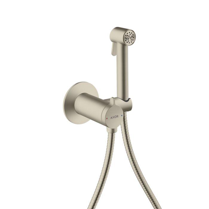 Hansgrohe Axor Bidette Showers Bidette Duschkopf 29242820 1 Strahlart Rund FüR Mischwasser Mit Duschkopfhalterung Und Duschschlauch 1,25 M, Brushed Nickel