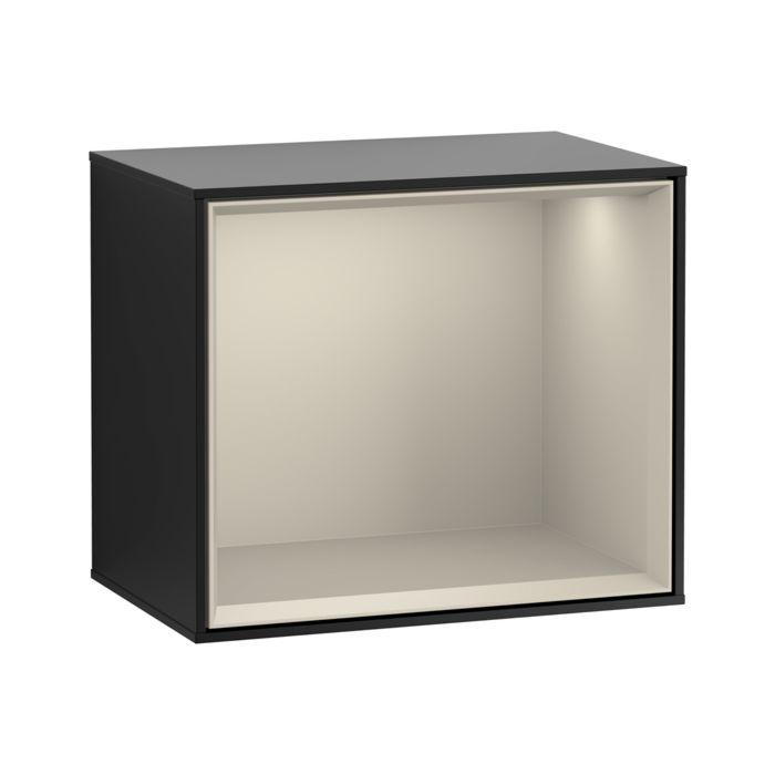 Villeroy und Boch Finion Regalmodul FD10HHPD 41,8x35,6x27cm, Regal Sand Matt, Black matt lacquer