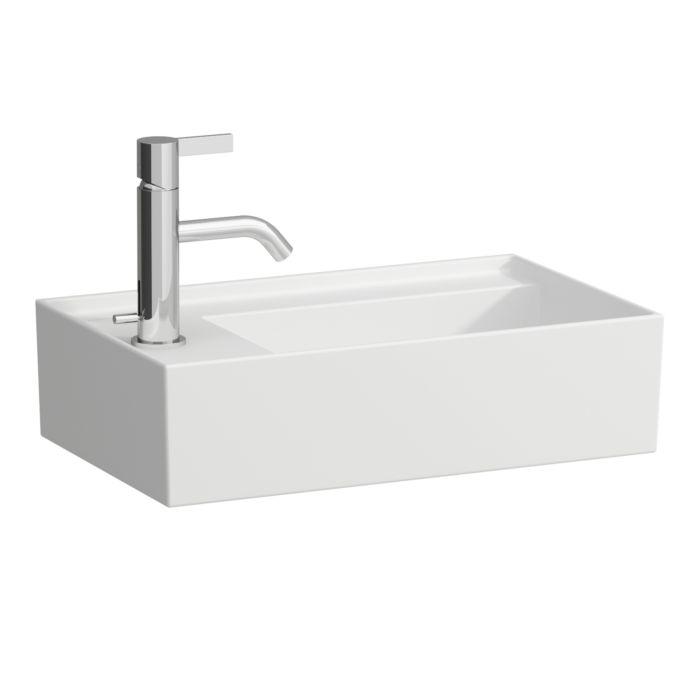 Laufen Kartell Handwaschbecken 8153357571111, 46X28Cm, Weiß Matt, 1 Hahnl. Links, Saphirkeramik
