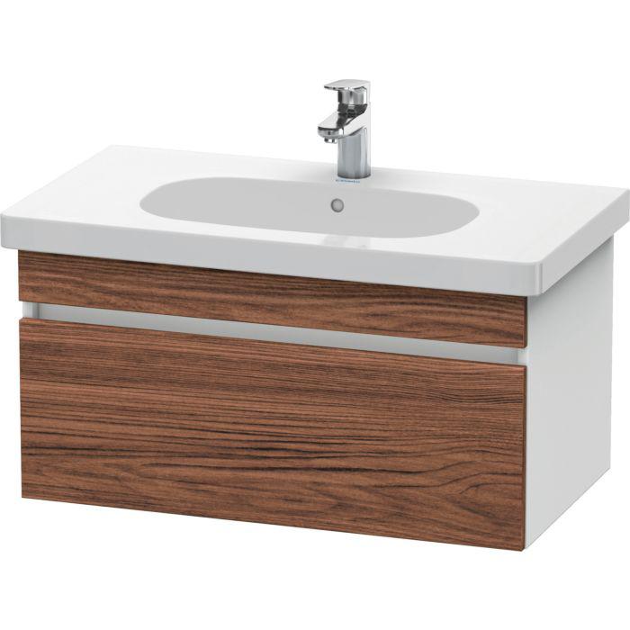 Duravit Durastyle Waschtisch-Unterschrank DS638402118 80 X 45,3 Cm, Nussbaum Dunkel/Weiß Matt, 1 Auszug, WandhäNgend