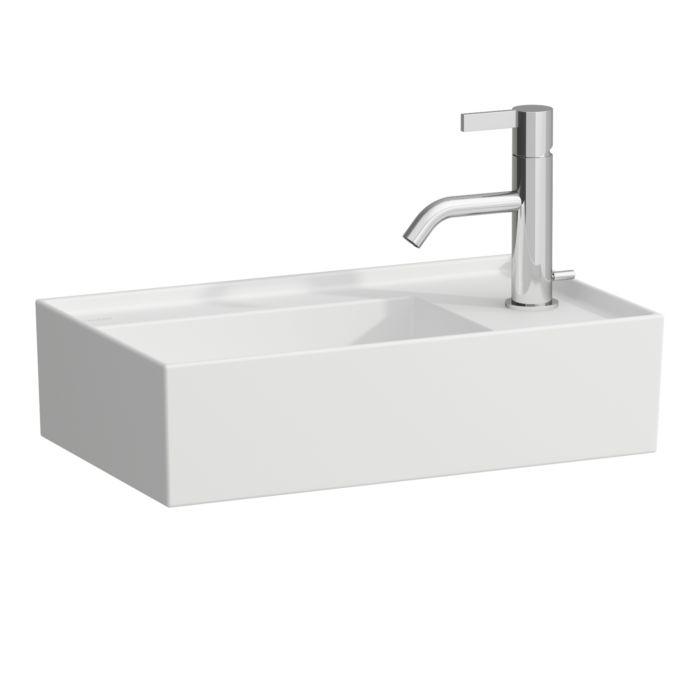 Laufen Kartell Handwaschbecken 8153347571121, 46X28Cm Weiß Matt, O. Hahnl. Rechts, Saphirkeramik