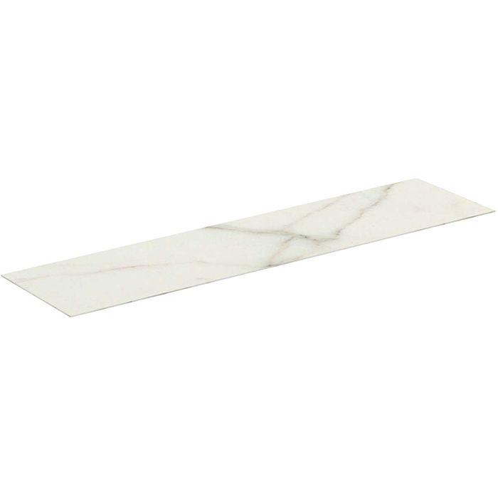 Ideal Standard Conca Keramik-Waschtisch-Platte T4204DH Ausladung 50,5Cm, 200 X 50,5 X 0,6 Cm, Mamor Calacatta