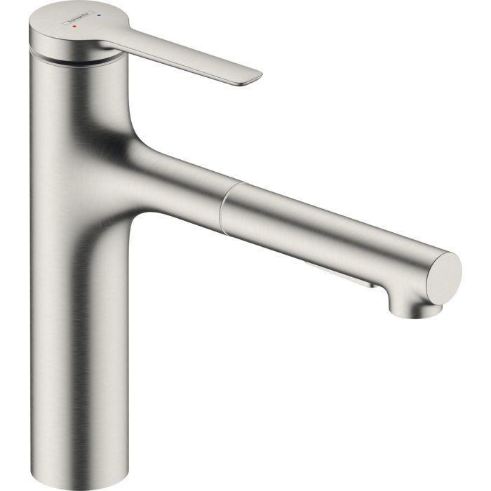 Hansgrohe Zesis M33 160 KüChenarmatur 74804800 Ausziehbrause, 2Jet, Sbox Lite, Edelstahl Finish