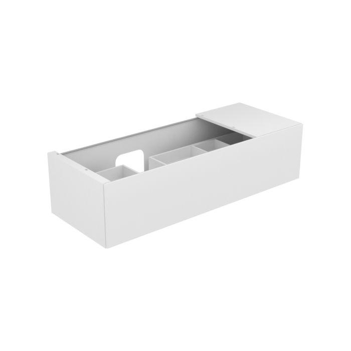 Keuco Edition 11 Waschtischunterschrank 31163180100 140 X 35 X 53,5 Cm, Mit Led-Beleuchtung, Lack Seidenmatt, Glas Cashmere Klar