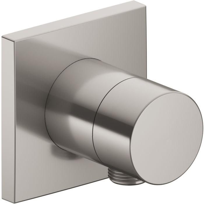 Keuco Ixmo Fertigmontageset 59557050102 Unterputz-2-Wege-Ab-/Umstellventil, Schlauchanschluss, Griff Pure, eckig, Nickel gebürstet