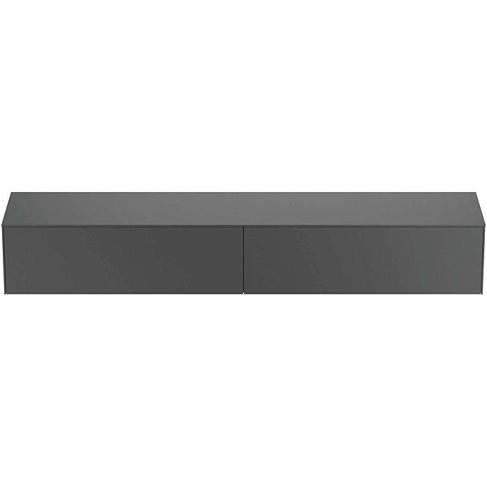 Ideal Standard Conca Waschtisch-Unterschrank T4335Y2 Ohne Ausschnitt, 2 AuszüGe, 240X50,5X37 Cm, Anthrazit Matt Lackiert