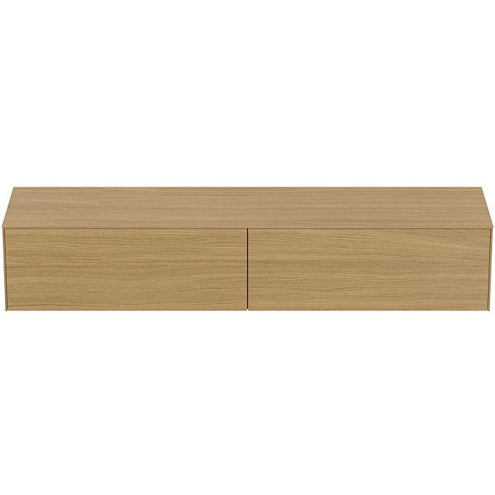Ideal Standard Conca Waschtisch-Unterschrank T4316Y6 Ohne Ausschnitt, 2 AuszüGe, 200X50,5X37 Cm, Eiche Hell Furnier