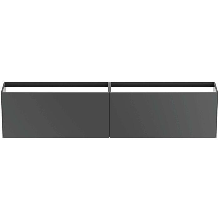 Ideal Standard Conca Waschtisch-Unterschrank T4339Y2 240X37X54Cm, Ohne Waschtischplatte, 2 AuszüGe, Anthrazit Matt Lackiert