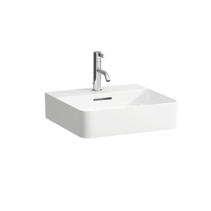 Laufen Val Handwaschbecken H8152817571041 45X42Cm, Weiß Matt, Mit Hahnloch, Mit ÜBerlauf