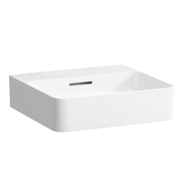 Laufen Val Aufsatz-Handwaschbecken H8162807571091 45X42Cm, Weiß Matt, Ohne Hahnloch, Mit ÜBerlauf