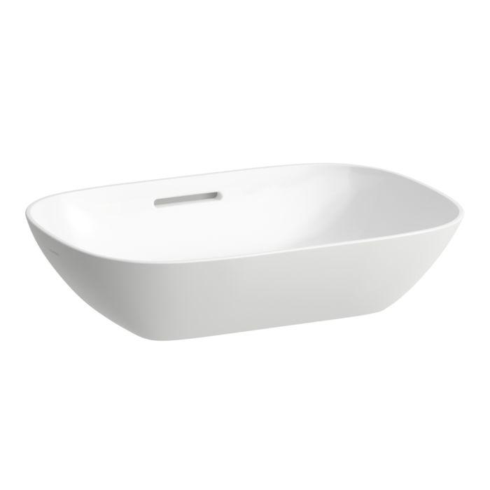 Laufen Ino Waschtisch Schale 8123024001091, Lcc, 50X36Cm, Ohne Hahnl., Mit ÜBerlauf, Saphirkeramik