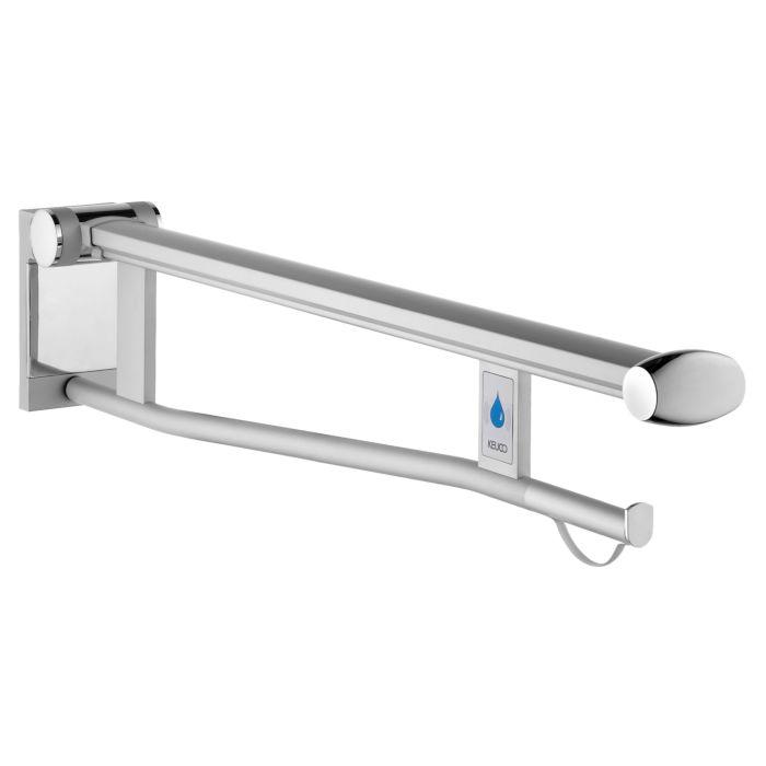 Keuco Wc StüTzklappgriff Plan Care 34903012837 850 Mm, Links, Verchromt/Schwarzgrau, Mit Funk