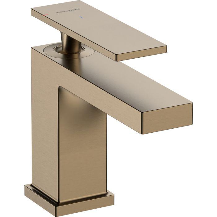 Hansgrohe Tecturis E Waschtischarmatur 73002140 Ausladung 122Mm, Mit Zugstangen-Ablaufgarnitur, Brushed Bronze
