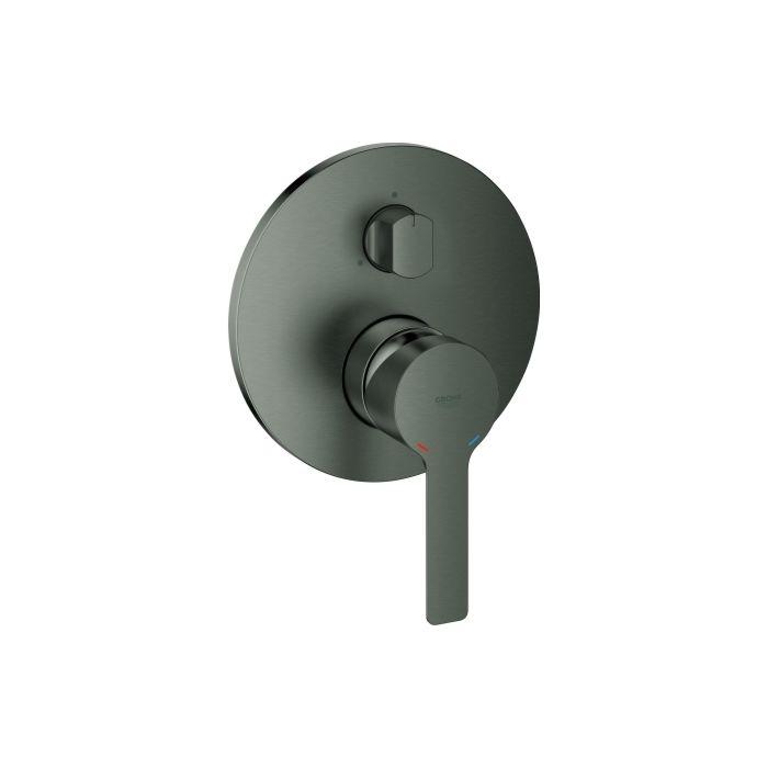 Grohe Lineare Fertigmontageset 24095AL1 Hard Graphite GebüRstet, Up-Einhebelmischer Mit 3-Wege-Umstellung