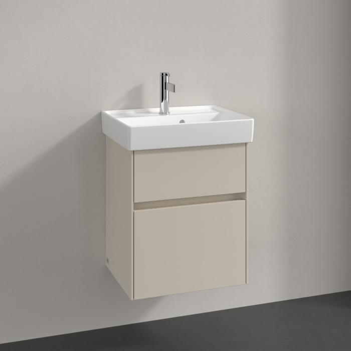 Villeroy Und Boch Collaro Waschtischunterschrank C00600VN 46X54,6X37,4Cm, Waschbecken Mittig, Cashmere Grey