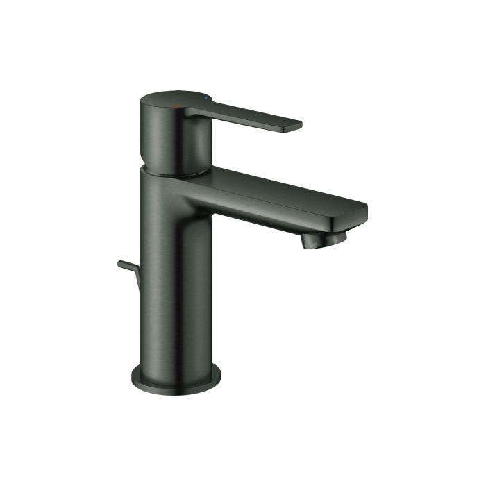 Grohe Lineare Waschtisch-Einhebelmischer 32109AL1 Hard Graphite GebüRstet, Xs-Size, Mit Ablaufgarnitur
