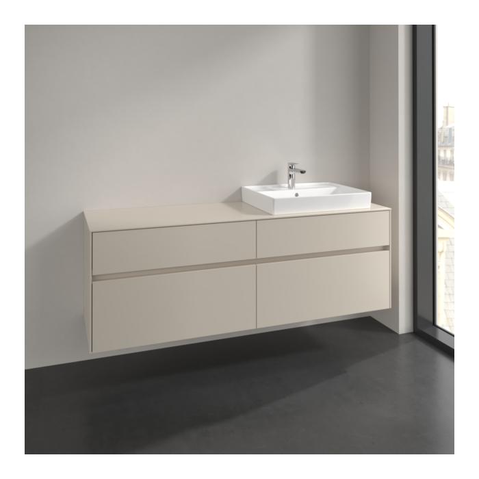 Villeroy Und Boch Collaro Waschtischunterschrank C02300VN 160X54,8X50Cm, Waschtisch Rechts, Cashmere Grey