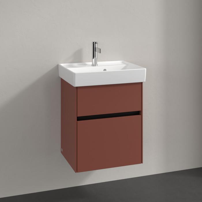 Villeroy Und Boch Collaro Waschtischunterschrank C00600AH 46X54,6X37,4Cm, Waschbecken Mittig, Wine Red