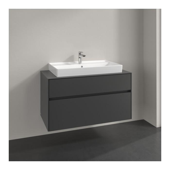Villeroy Und Boch Collaro Waschtischunterschrank C02000VR 100X54,8X50Cm, Waschtisch Mittig, Graphite