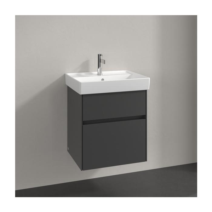 Villeroy Und Boch Collaro Waschtischunterschrank C00700VR 51X54,6X41,4Cm, Waschbecken Mittig, Graphite