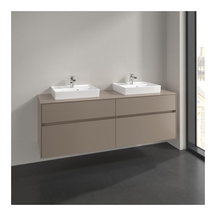 Villeroy Und Boch Collaro Waschtischunterschrank C02400VM 160X54,8X50Cm, FüR 2 Waschtische, Taupe