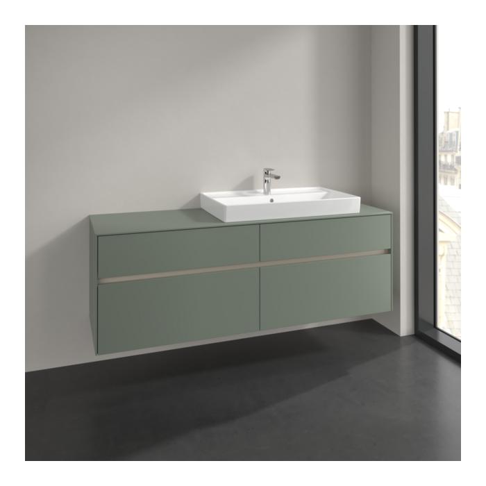 Villeroy Und Boch Collaro Waschtischunterschrank C02700AF 160X54,8X50Cm, Waschtisch Rechts, Soft Green