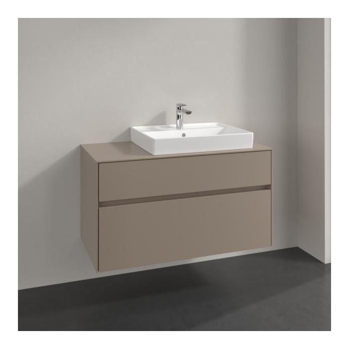 Villeroy Und Boch Collaro Waschtischunterschrank C01800VM 100X54,8X50Cm, Waschtisch Rechts, Taupe