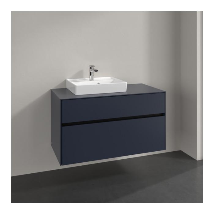 Villeroy Und Boch Collaro Waschtischunterschrank C01400VQ 100X54,8X50Cm, Waschtisch Links, Marine Blue
