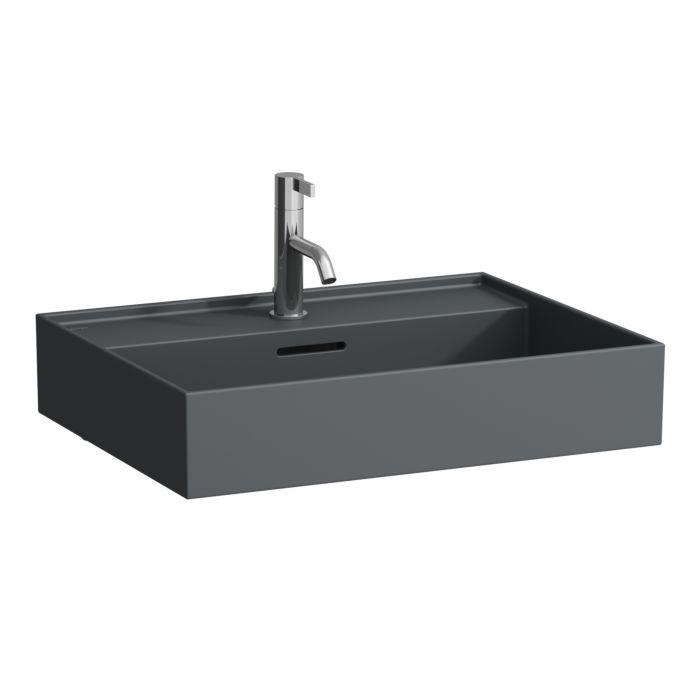 Laufen Kartell Waschtisch H8103337581041 60X46Cm, UnterbaufäHig, Mit ÜBerlauf, 1 Hahnloch, Graphit Matt