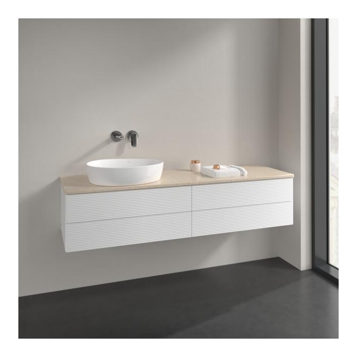 Villeroy Und Boch Antao Waschtisch-Unterschrank K26113MT 160X36X50Cm, Waschbeckenplattenfarbe Botticino, White Matt Lacquer