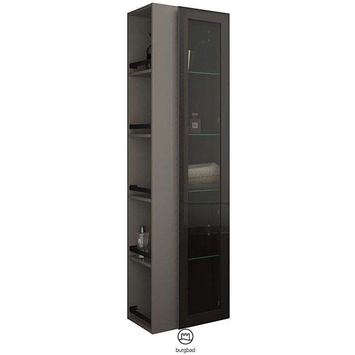 Burgbad Yumo Hochschrank HSKF050LF3194 176x32x50cm, links, Grau Hochglanz