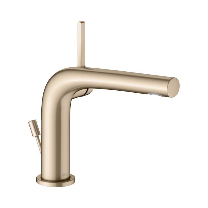 Keuco Edition 400 Waschtischarmatur 51504030002 Ausladung 153Mm, Mit Ablaufgarnitur, Bronze GebüRstet