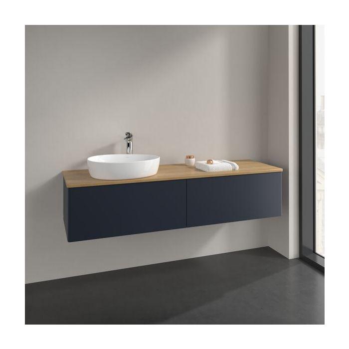 Villeroy Und Boch Antao Waschtisch-Unterschrank K37011HG 160X36X50Cm, Waschbeckenplattenfarbe Honey Oak, Midnight Blue Matt Lacquer