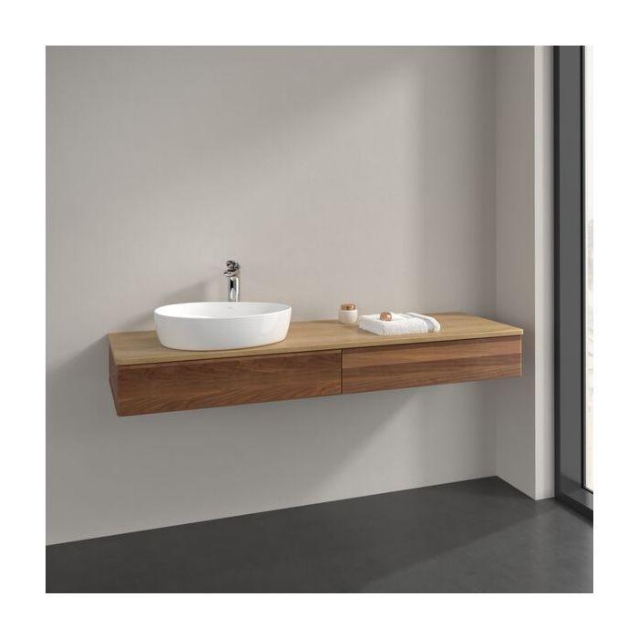 Villeroy Und Boch Antao Waschtisch-Unterschrank L15051HM 160X19X50Cm, Hahnlochbohrung, Waschbeckenplattenfarbe Honey Oak, Warm Walnut