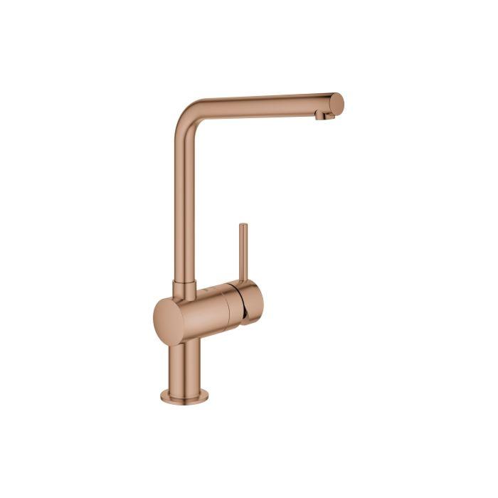 Grohe Minta SpüLtisch-Einhebelmischer 31375DL0 Warm Sunset GebüRstet, Schwenkbarer L-Auslauf