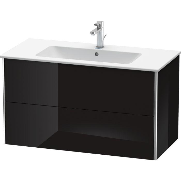 Duravit Xsquare Waschtisch-Unterschrank XS417304040 101X56X47,8Cm, 2 SchubkäSten, Schwarz Hochglanz