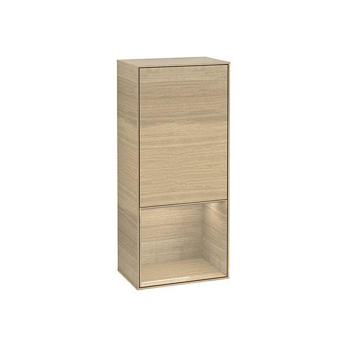Villeroy und Boch Finion Seitenschrank F550PCPC 41,8x93,6x27cm, rechts, Regal unten Oak Veneer, Oak Veneer